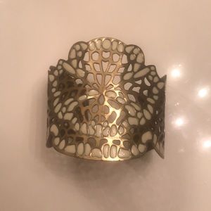 Gold and ivory cuff bracelet